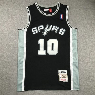 NBA 10 Rodman Spurs M&N Maillot 1993-94 HWC noir